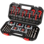 Kit 131 pi�ces fili�res et tarauds - m5 - m12 - r�paration filetage m�trique - insert interne - complet ...