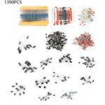 Kit de 1390 pi�ces composants �lectroniques : r�sistances, condensateurs �lectrolytiques, led, diodes, ...