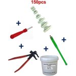 Kit 150 plombs masses d?equilibrage  frapper 5  30gr + tire valve + dmonte obus + graisse pneu + pince ...