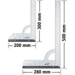 Kit de 2 �querres de menuisier multifonctions - longueur 300 et 500 mm - mesurer. tracer et rapporter ...