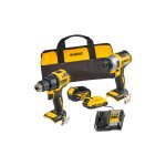 Dewalt - kit 2 outils xr 18v sans fil - perceuse visseuse dcd708 + visseuse � chocs dcf787 - 2 batteries ...