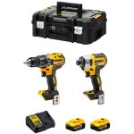 Dewalt - kit de 2 outils xr dck268p2t - qw (perceuse visseuse compact dcd791 - visseuse  chocs dcf887) ...