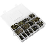 Kit de 240 joints toriques en caoutchouc et m�tal pour bouchons de vidange, de 6 � 30 mm.