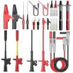 Kit de 28 fils de test multim�tre avec pinces crocodiles, sondes de test flexibles haute tension, clip ...