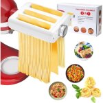 Kit 3 en 1 pour p�tes, compatible avec tous les blenders kitchenaid : rouleau � p�tes, coupe - spaghetti, ...