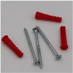 Kit 3 cheville rouge 9x39 avec 3 vba vis bois agglo - 10 pices