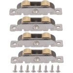 Kit de 4 galets � billes pour porte coulissante - en acier / zinc, pour verre et patio