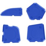 Kit de 4 outils de finition pour joints en silicone portables bleu ancien kit d'outils de calfeutrage ...