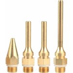 Kit de 4 pi�ces buse de pistolet � colle chaude en cuivre, buses interchangeables de diam�tre de filetage ...