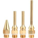 Kit de 4 pi�ces buse de pistolet � colle chaude en cuivre, buses interchangeables de diam�tre de filetage ...