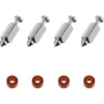 Kit 4 soupapes � pointeau de carburateur acier joints caoutchouc, compatibles tondeuse � gazon et moteur ...
