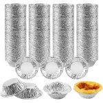 Kit de 400 moules mini tartes pasteis de nata 7x2, 5 cm, moules en aluminium jetables pour cuisson de ...