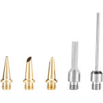 Kit de 5 pi�ces comprenant un fer � souder � gaz, un coupe - mousse �lectrique, des embouts de soudure ...