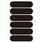 Kit 6 bandes stickers noirs r�tro r�fl�chissants pour casque moto, v�lo, trottinette, taille 85 23mm