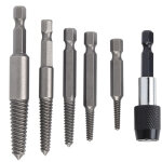 Kit de 6 extracteurs de vis sans t�te pour le travail du bois, tige hexagonale, dents fines, outil pour ...