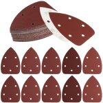 Kit 60 triangles de pon�age 5 trous, papier abrasif grainp40 / 80 / 120 / 180 / 240 / 320, compatible ...