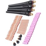 Kit de 68 pices pour chalumeau tig wp - 17 / 18 / 26 - becs, lentilles  gaz et accessoires de soudage ...