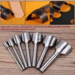 Kit de 7 outils diy pour travail du cuir - emporte - pice demi - rond et coupe - bout de ceinture (10 ...