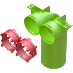 Kit t� 90� ae48 circulaire pour raccordement de bouche en diam�tre 125mm - ubbink - 188629