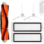 Kit d'accessoires pour xiaomi mi robot aspirateur, 4 brosses lat�rales + 2 filtres hepa + 1 brosse centrale ...