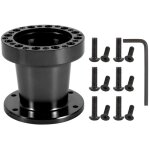 Kit d'adaptateur de moyeu de volant universel en aluminium pour voiture, 3 pouces (noir)