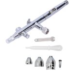 Kit arographe g1 / 8, kit de pistolet  peinture arographe avec pistolet, bombe arosol, goulotte de ...