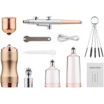 Kit arographe, mini compresseur arographe kit portable rechargeable airbrush pour maquillage, modelisme ...