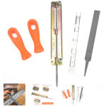 Kit d'aff�tage universel pour tron�onneuse, jeu de limes pour aiguiser les semis de cha�ne avec limes, ...