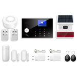 Kit alarme sans fil link2home - centrale 2, 5'' usb, sir�nes 90 db / 100 db solaire