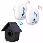 Kit alerte de passage 600m - 2 carillons 35 mlodies volume rglable & dtecteur autonome 2 panneaux ...