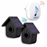 Kit alerte de passage 600m - 2 dtecteurs 4 panneaux solaires & carillon 35 mlodies volume rglable ...