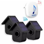 Kit alerte de passage 600m - 3 dtecteurs 6 panneaux solaires & carillon 35 mlodies volume rglable ...