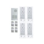 Kit audio platine alu saillie 4 postes - aiphone 118717
