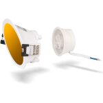 Barcelona led - kit anneau downlight asymtrique rond 85mm + module led mr16 5w - blanc froid - dor ...