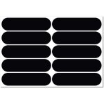 Kit d'autocollants r�tro r�fl�chissants noirs universels - autocollants pour casque, moto, v�lo, scooter. ...