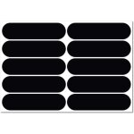Kit d'autocollants r�tro r�fl�chissants noirs universels - autocollants pour casque, moto, v�lo, scooter. ...