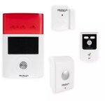 Kit autonome sans - fil double sirne + dtecteur d'ouverture porte et fentre + tlcommande (gamme ...