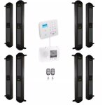 Ultra secure - kit avanc alarme primtrique gsm 2g + 3g + 4g - 4 jeux barrires infrarouges 900 mtres ...