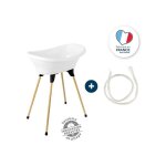 Thermobaby - kit baignoire vasco blanc muguet : baignoire + pieds + tuyau de vidange