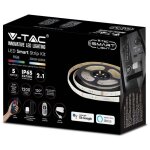 Kit de bande led v - tac 15 w / m 90 led / m rvb + 3 en 1 5 m google / alexa ip65
