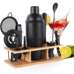 Kit barman 11 pi�ces cocktail shaker - muddler pour cocktails 25oz accessoires de bar shaker boston avec ...