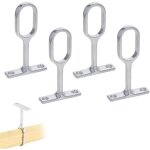 Kit barre penderie ovale m�tal, 4 supports centraux rail tringle armoire cintres