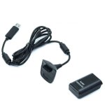 Kit batterie et câble de charge pour manette xbox 360 (noir) 4 800 ma Kit batterie et câble de charge pour manette xbox 360 (noir) 4 800 ma