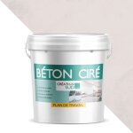 Kit b�ton cir� - cr�dence et plan de travail - 5m� (en 2 couches) - greige - creation sud