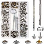 Kit de bouton pression m�tal avec rivets et outils de fixation bouton pression cuir bouton de pression ...