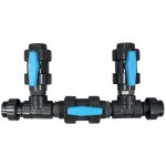 Aqualux - kit by pass pour pompe  chaleur piscine - edg - diamtre 50 mm - avec vannes de rglage