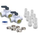 Ubbink ? kit de d�rivation universel pour pompe � chaleur ? pvc blanc ? inclus vanne 3 voies et adaptateurs ...