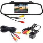 Kit de caméra de recul pour rétroviseur de voiture wried 4, 3 pouces tft lcd, 4 led, étanche, vision ... Kit de caméra de recul pour rétroviseur de voiture wried 4, 3 pouces tft lcd, 4 led, étanche, vision ...