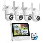 Kit cam�ra de surveillance 10' nvr 4 cam�ras 5mp 360� vid�osurveillance audio bidirectionnel suivi automatique ...
