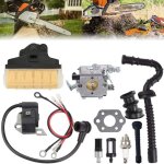 Kit de carburateur de trononneuse, bobine d'allumage de carburateur de trononneuse, pour stihl ms210 ...